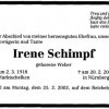 Weber Irene 1918-2002 Todesanzeige
